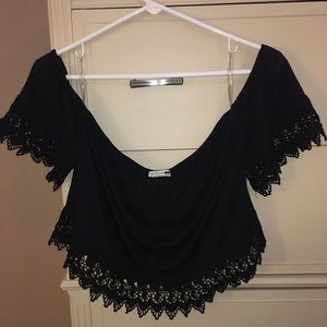 LA Hearts Off the shoulder crop top